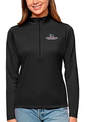 Antigua Gonzaga Bulldogs Womens Tribute Qtr Zip Pullover