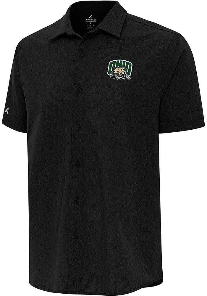 Antigua Ohio Bobcats Mens Activate Short Sleeve Dress Shirt