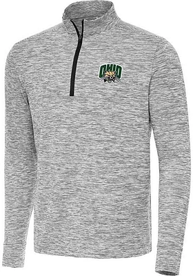 Antigua Ohio Bobcats Mens Cause Long Sleeve Qtr Zip Pullover