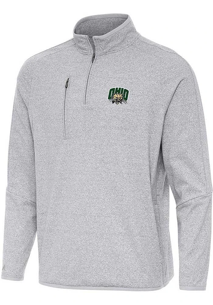 Antigua Ohio Bobcats Mens Certain Long Sleeve 1/4 Zip Pullover