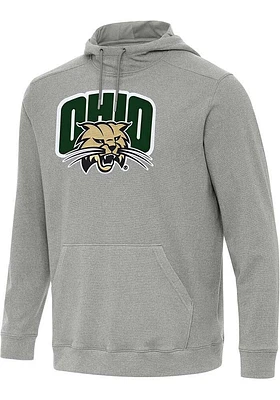 Antigua Ohio Bobcats Mens Full Front Cloud Long Sleeve Hoodie