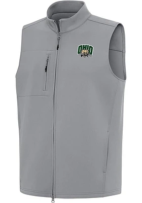 Antigua Ohio Bobcats Mens Grey Demand Sleeveless Jacket