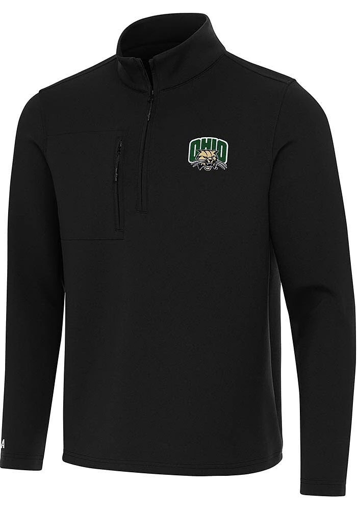 Antigua Ohio Bobcats Mens Insider Long Sleeve Qtr Zip Pullover