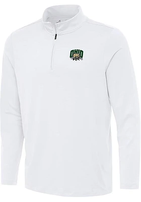 Antigua Ohio Bobcats Mens Reprocess Recycled Long Sleeve 1/4 Zip Pullover