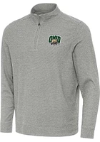 Antigua Ohio Bobcats Mens Subtle Long Sleeve Qtr Zip Pullover