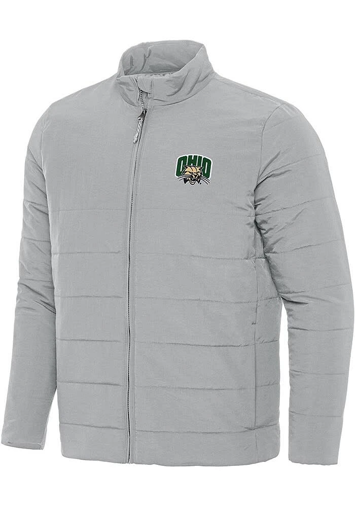 Antigua Ohio Bobcats Mens Grey Swelter Filled Jacket