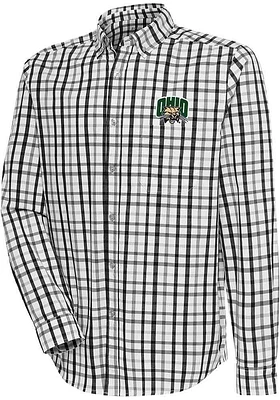 Antigua Ohio Bobcats Mens Black Tending Long Sleeve Dress Shirt