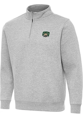 Antigua Ohio Bobcats Mens Victory Long Sleeve 1/4 Zip Pullover