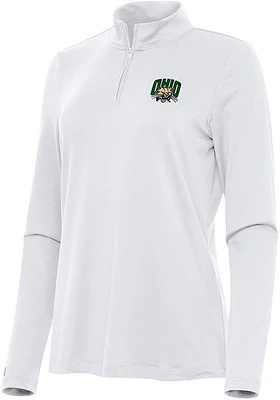 Antigua Ohio Bobcats Womens Reprocess Recycled 1/4 Zip Pullover