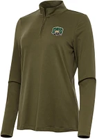 Antigua Ohio Bobcats Womens Olive Reprocess Recycled Qtr Zip