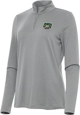 Antigua Ohio Bobcats Womens Reprocess Recycled 1/4 Zip Pullover