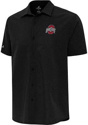 Antigua Ohio State Buckeyes Mens Activate Short Sleeve Dress Shirt