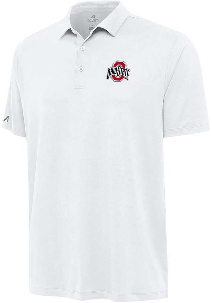 Antigua Ohio State Buckeyes Mens Reprocess Recycled Short Sleeve Polo