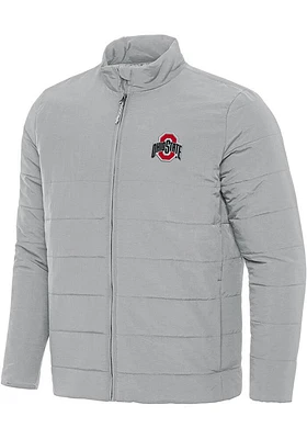 Antigua Ohio State Buckeyes Mens Grey Swelter Filled Jacket