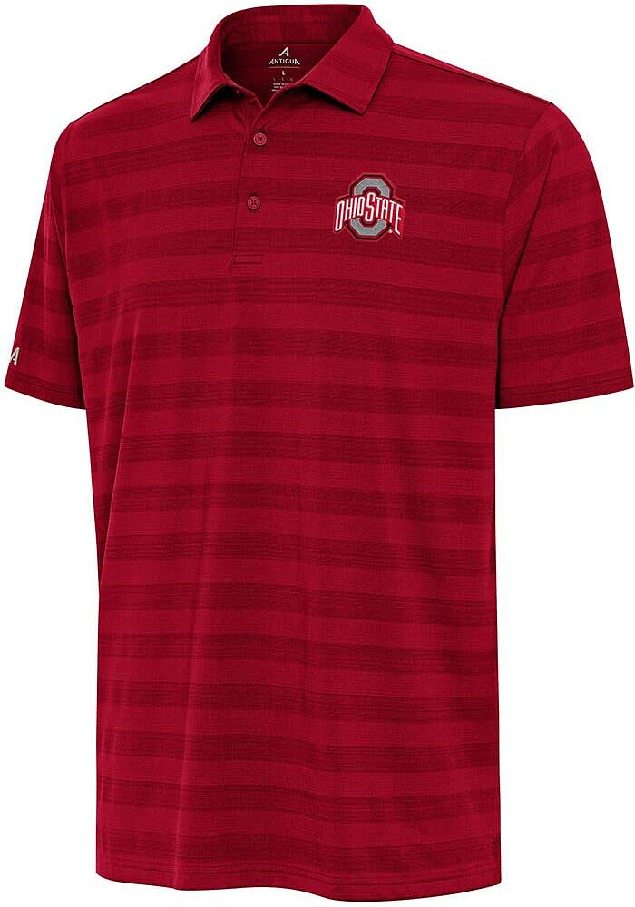 Antigua Ohio State Buckeyes Mens Tunnel Short Sleeve Polo