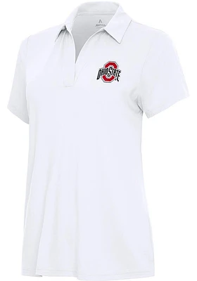 Antigua Ohio State Buckeyes Womens Era Short Sleeve Polo Shirt