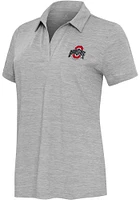 Antigua Ohio State Buckeyes Womens Layout Short Sleeve Polo Shirt