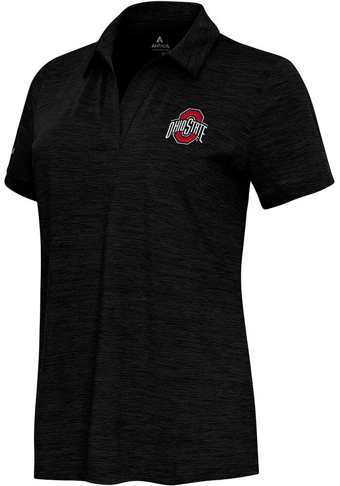 Antigua Ohio State Buckeyes Womens Layout Short Sleeve Polo Shirt