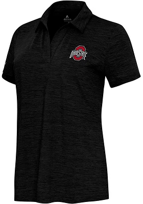 Antigua Ohio State Buckeyes Womens Layout Short Sleeve Polo Shirt