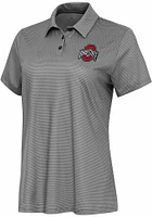 Antigua Ohio State Buckeyes Womens White Rings Short Sleeve Polo Shirt