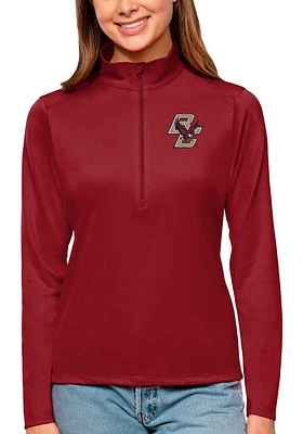 Antigua Boston College Eagles Womens Tribute Qtr Zip Pullover