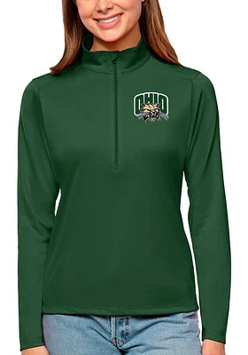 Antigua Ohio Bobcats Womens Tribute Qtr Zip Pullover