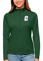 Antigua UNCC 49ers Womens Green Tribute Qtr Zip Pullover
