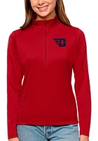Antigua Dayton Flyers Womens Red Tribute Qtr Zip Pullover