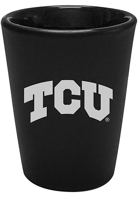 TCU Horned Frogs 2oz Black Etched Ceramic Shot Glass