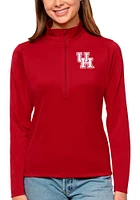 Antigua Houston Cougars Womens Red Tribute Qtr Zip Pullover