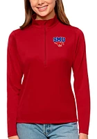 Antigua SMU Mustangs Womens Tribute Qtr Zip Pullover