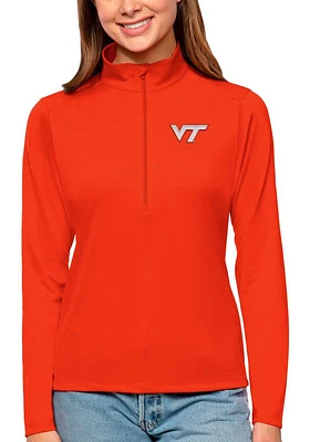 Antigua Virginia Tech Hokies Womens Tribute Qtr Zip Pullover
