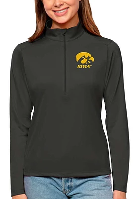 Antigua Iowa Hawkeyes Womens Tribute Qtr Zip Pullover