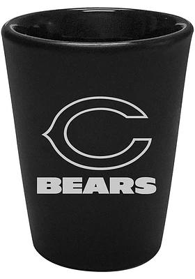 Chicago Bears 2oz Black Etched Ceramic Shot Glass