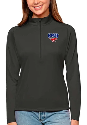 Antigua SMU Mustangs Womens Tribute Qtr Zip Pullover