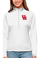 Antigua Houston Cougars Womens White Tribute Qtr Zip Pullover