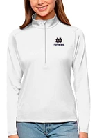 Antigua Notre Dame Fighting Irish Womens White Tribute Qtr Zip Pullover