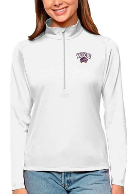 Antigua Western Carolina Womens White Tribute Qtr Zip Pullover