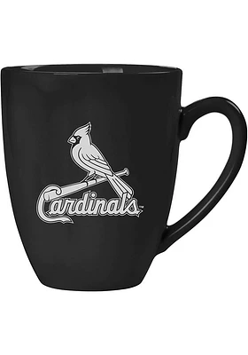 St Louis Cardinals Laser Etched Bistro Ceramic Mug - Black