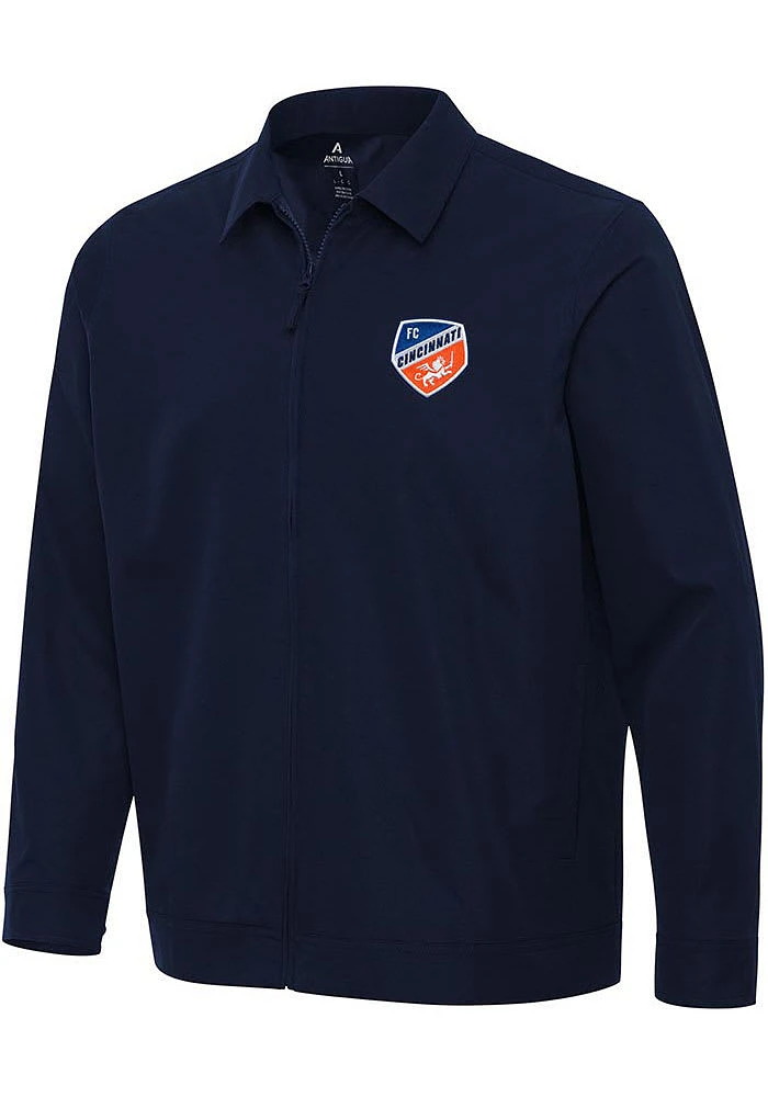 Antigua FC Cincinnati Mens Navy Blue Pivot Light Weight Jacket