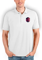 Antigua St Louis City SC Mens White Affluent Short Sleeve Polo