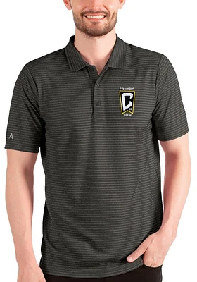 Antigua Columbus Crew Mens Black Esteem Short Sleeve Polo