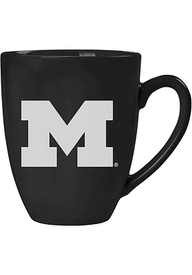 Michigan Wolverines Laser Etched Bistro Ceramic Mug - Black