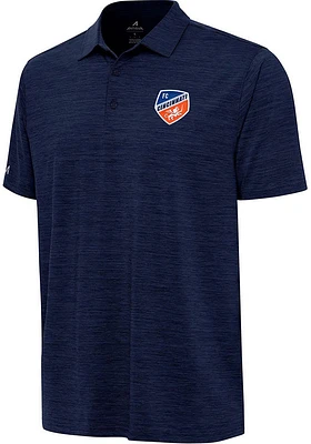 Antigua FC Cincinnati Mens Navy Blue Layout Short Sleeve Polo