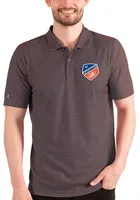 Antigua FC Cincinnati Mens Navy Blue Esteem Short Sleeve Polo