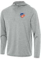 Antigua FC Cincinnati Mens Tidy Long Sleeve Qtr Zip Pullover