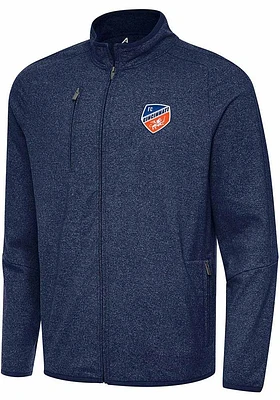 Antigua FC Cincinnati Mens Navy Blue Hold Up Light Weight Jacket