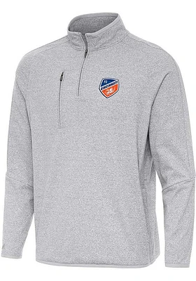 Antigua FC Cincinnati Mens Certain Long Sleeve 1/4 Zip Pullover