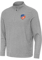 Antigua FC Cincinnati Mens Subtle Long Sleeve Qtr Zip Pullover