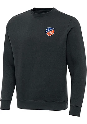 Antigua FC Cincinnati Mens Charcoal Victory Long Sleeve Crew Sweatshirt